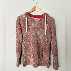 Hang Ten Faded Red V-Neck pullover Hoodie Size Medium